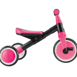 Triciclo Evolutivo Bambini 2 in 1 Rosa Neon Bici Pedali Removibili
