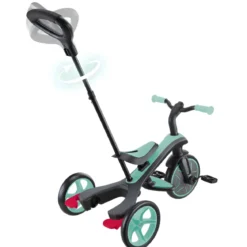 Triciclo Evolutivo 4 in 1 Maniglione Regolabile Balance Bike Verde Menta