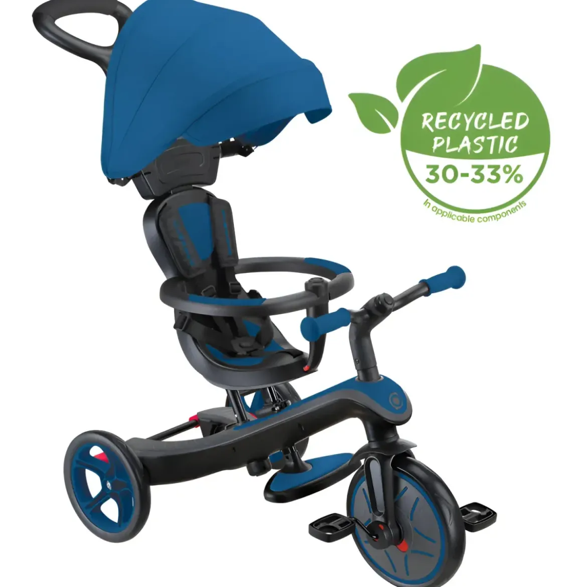 Triciclo Evolutivo 4 in 1 Maniglione Regolabile Balance Bike Blu Reale