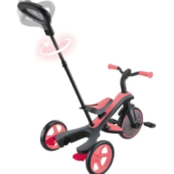 Triciclo Evolutivo 4 in 1 Maniglia Regolabile Balance Bike Rosa Corallo