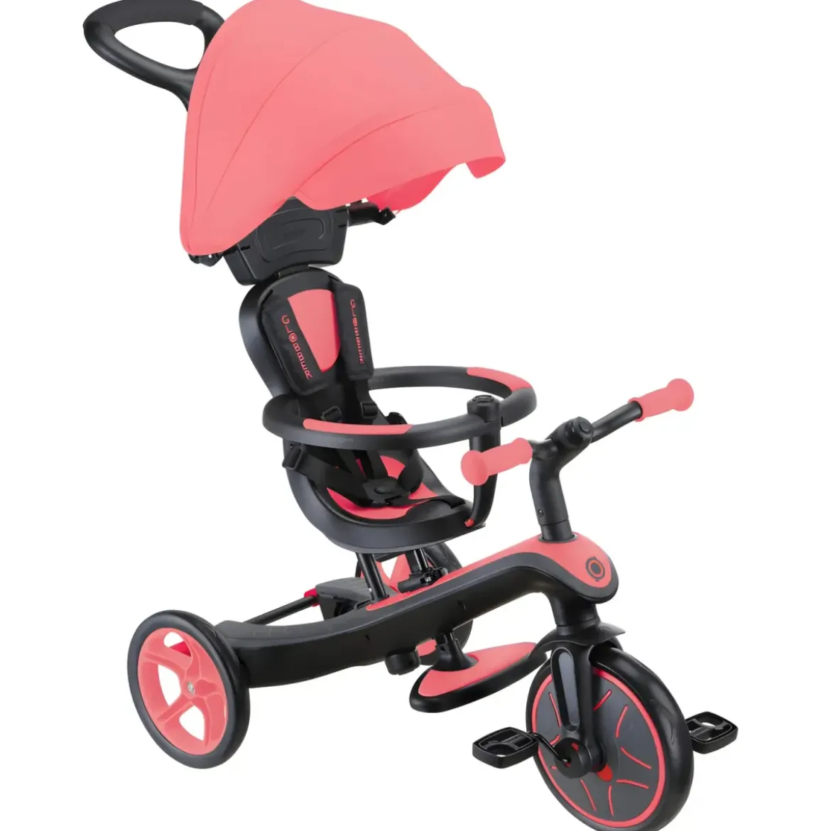 Triciclo Evolutivo 4 in 1 Maniglia Regolabile Balance Bike Rosa Corallo