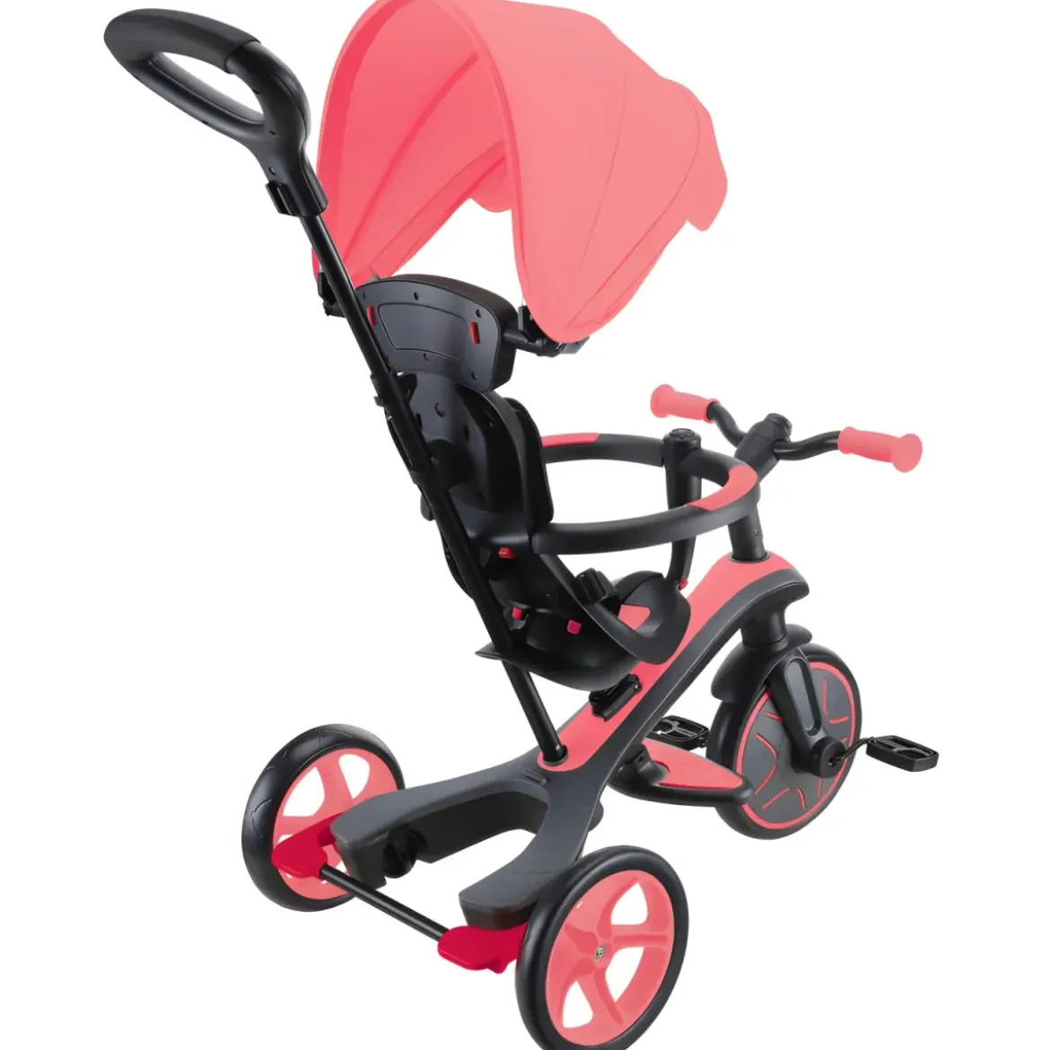 Triciclo Evolutivo 4 in 1 Maniglia Regolabile Balance Bike Rosa Corallo