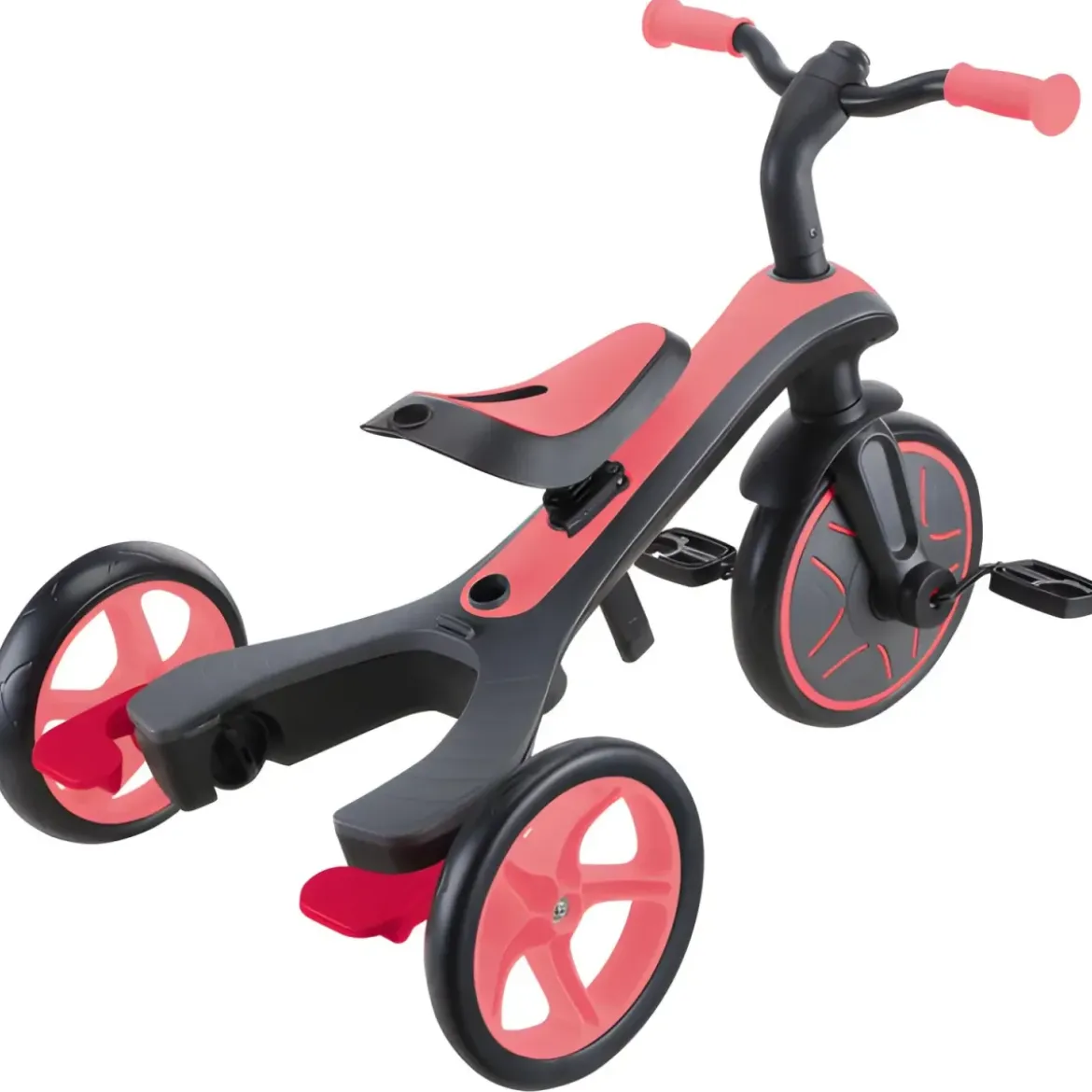Triciclo Evolutivo 4 in 1 Maniglia Regolabile Balance Bike Rosa Corallo