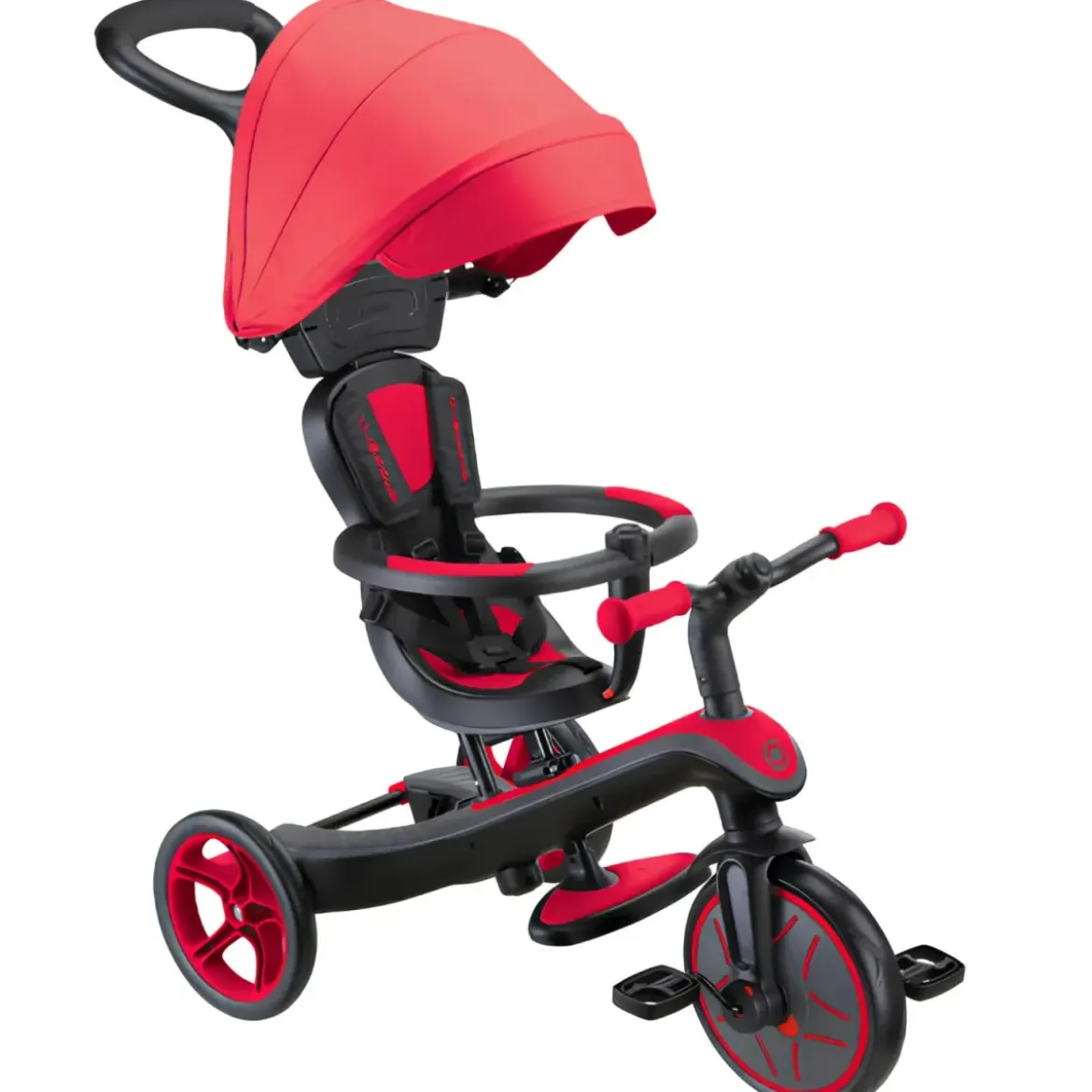 Triciclo Evolutivo 4 in 1 Maniglia Regolabile Balance Bike Rosso