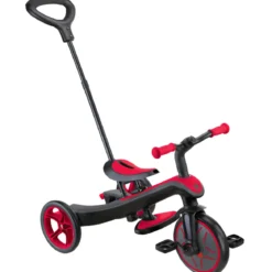 Triciclo Evolutivo 4 in 1 Maniglia Regolabile Balance Bike Rosso