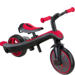 Triciclo Evolutivo 4 in 1 Maniglia Regolabile Balance Bike Rosso
