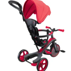 Triciclo Evolutivo 4 in 1 Maniglia Regolabile Balance Bike Rosso