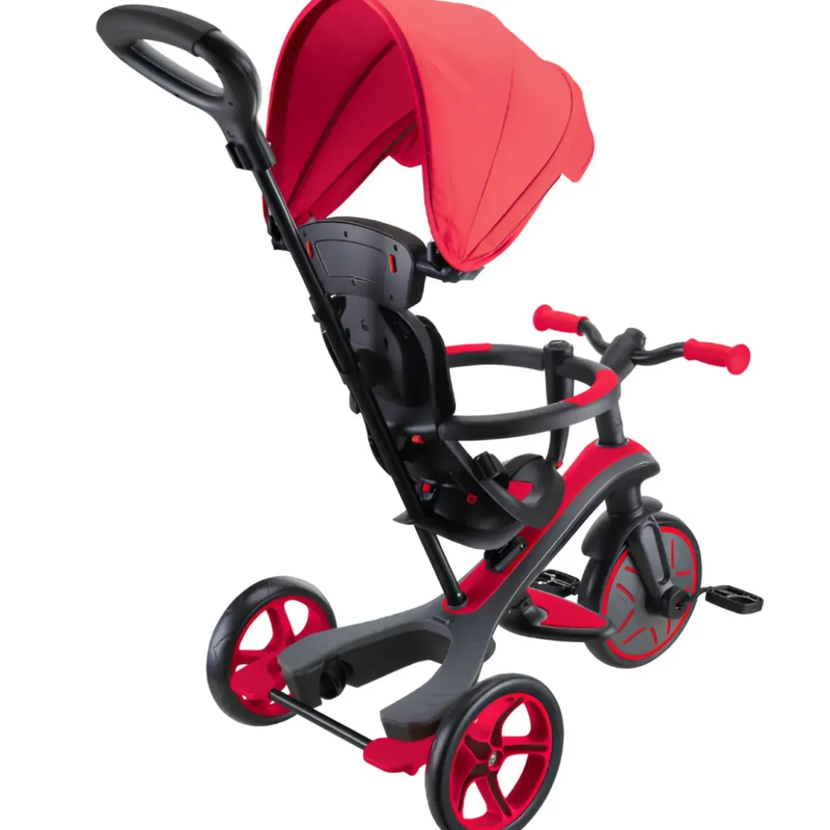 Triciclo Evolutivo 4 in 1 Maniglia Regolabile Balance Bike Rosso