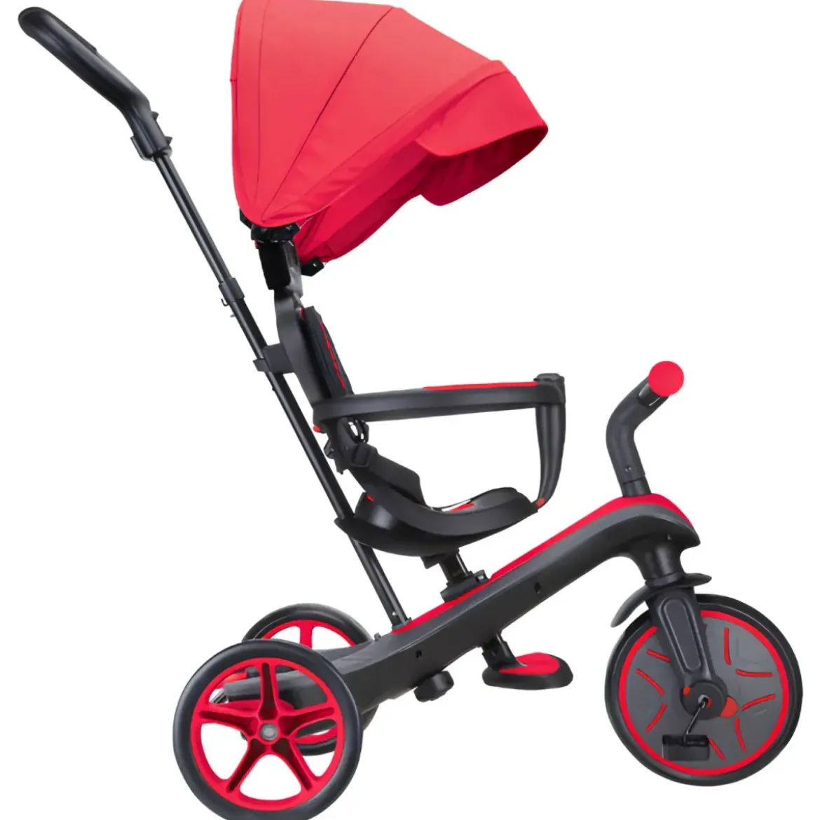 Triciclo Evolutivo 4 in 1 Maniglia Regolabile Balance Bike Rosso