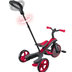 Triciclo Evolutivo 4 in 1 Maniglia Regolabile Balance Bike Rosso