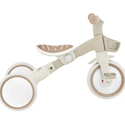 Triciclo Evolutivo per Bambini 3 in 1 Beige Regolabile Ecologico