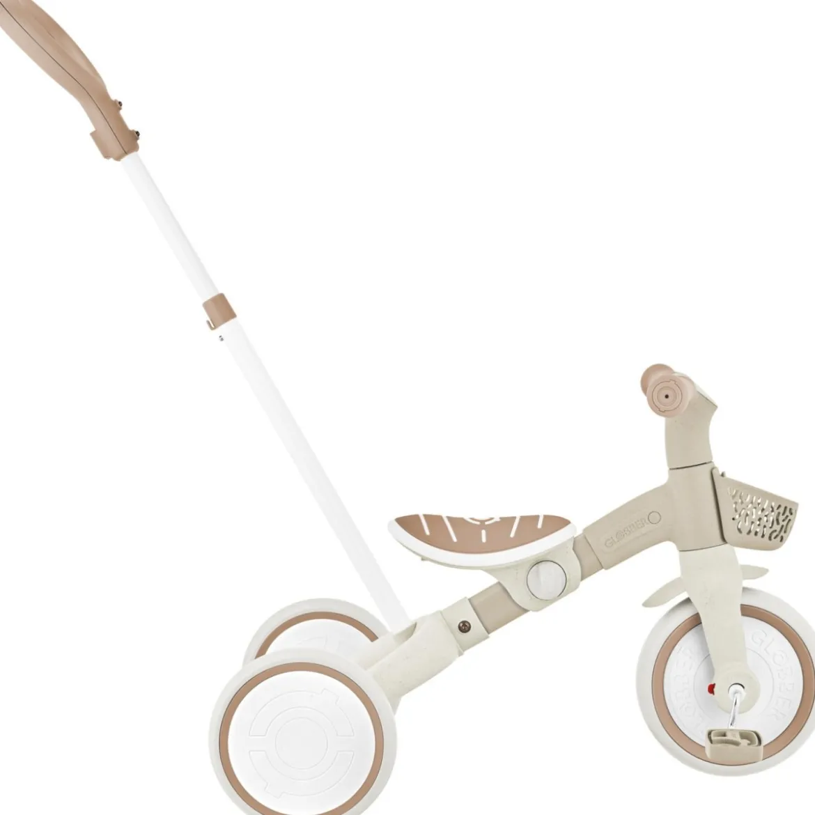 Triciclo Evolutivo per Bambini 3 in 1 Beige Regolabile Ecologico
