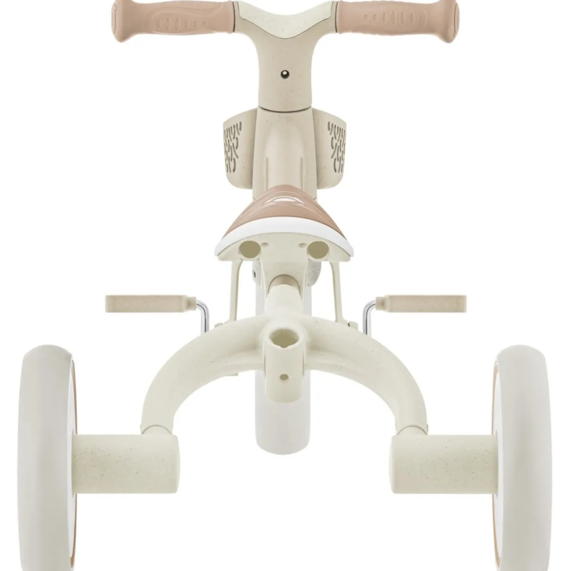 Triciclo Evolutivo per Bambini 3 in 1 Beige Regolabile Ecologico