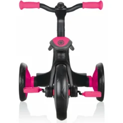 Triciclo Evolutivo per Bambini 4 in 1 Nero Rosa Neon Regolabile