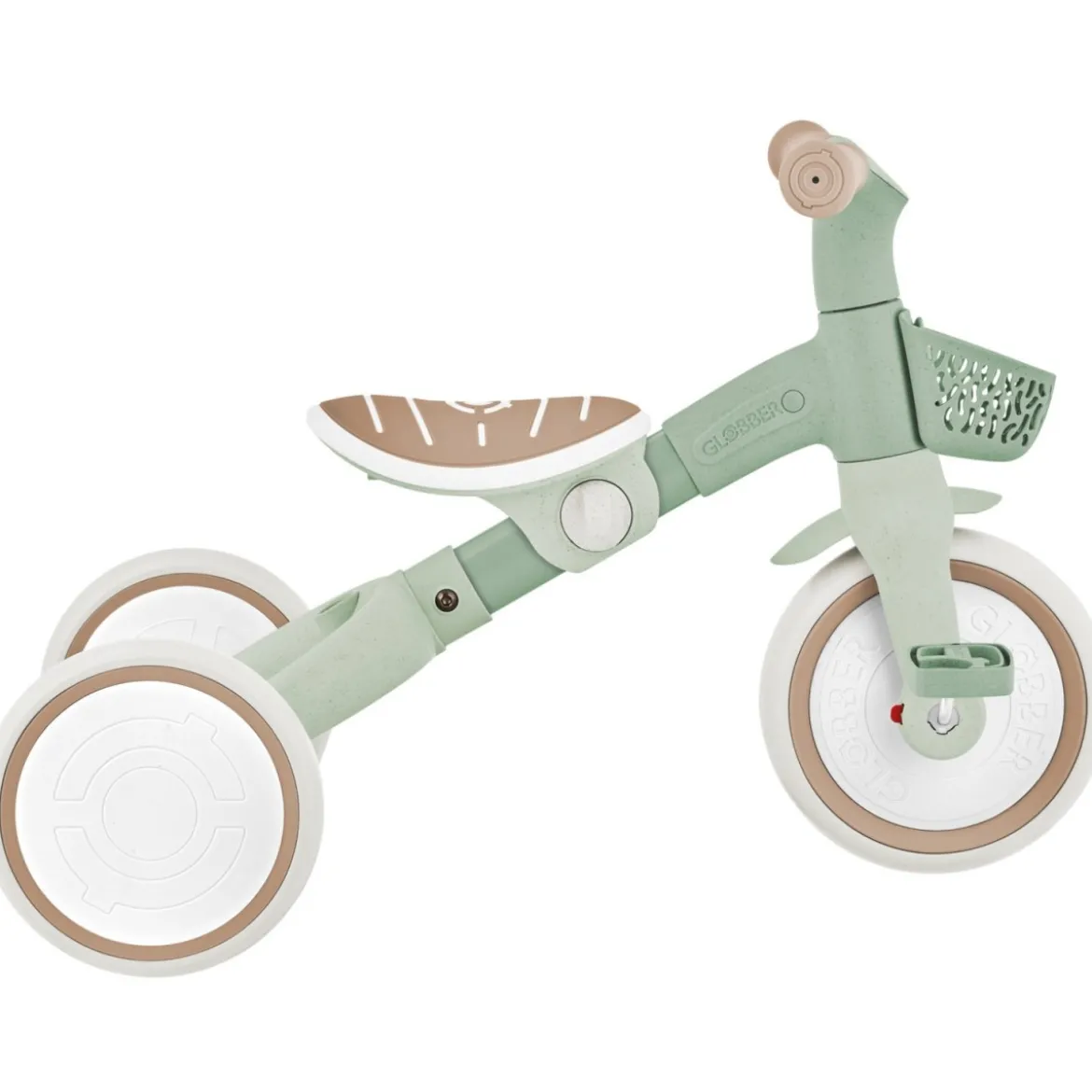 Triciclo Evolutivo per Bambini 3 in 1 Verde Salvia Regolabile Ecologico