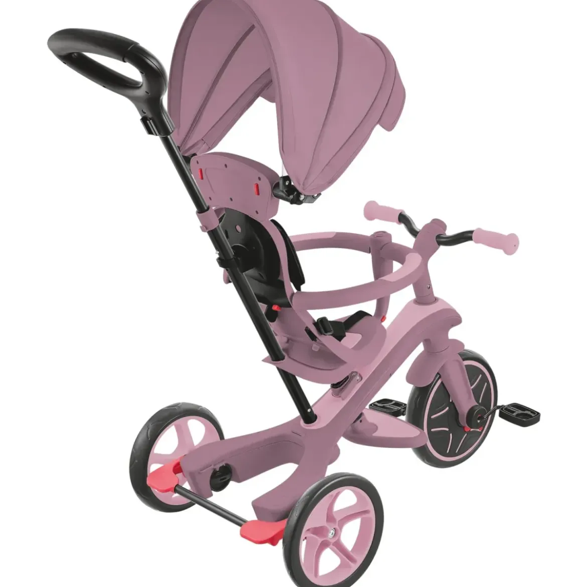 Triciclo Evolutivo Rosa 4 in 1 Regolabile Seconda Infanzia 20kg