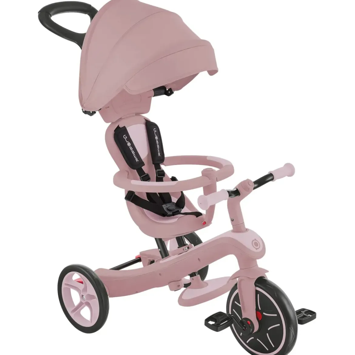Triciclo Evolutivo Rosa 4 in 1 Regolabile Seconda Infanzia 20kg