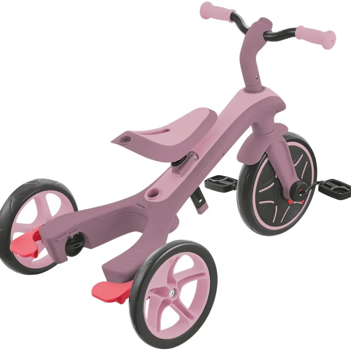 Triciclo Evolutivo Rosa 4 in 1 Regolabile Seconda Infanzia 20kg