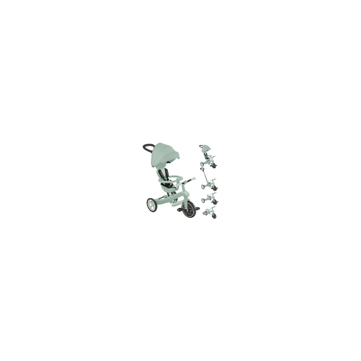 Triciclo Evolutivo Verde 4 in 1 Regolabile Seconda Infanzia 20kg