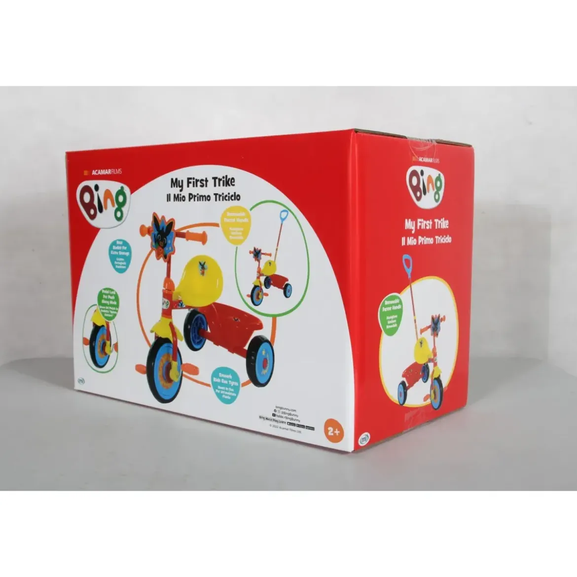 Triciclo per Bambini Maniglia Regolabile Removibile Bing Ruote EVA