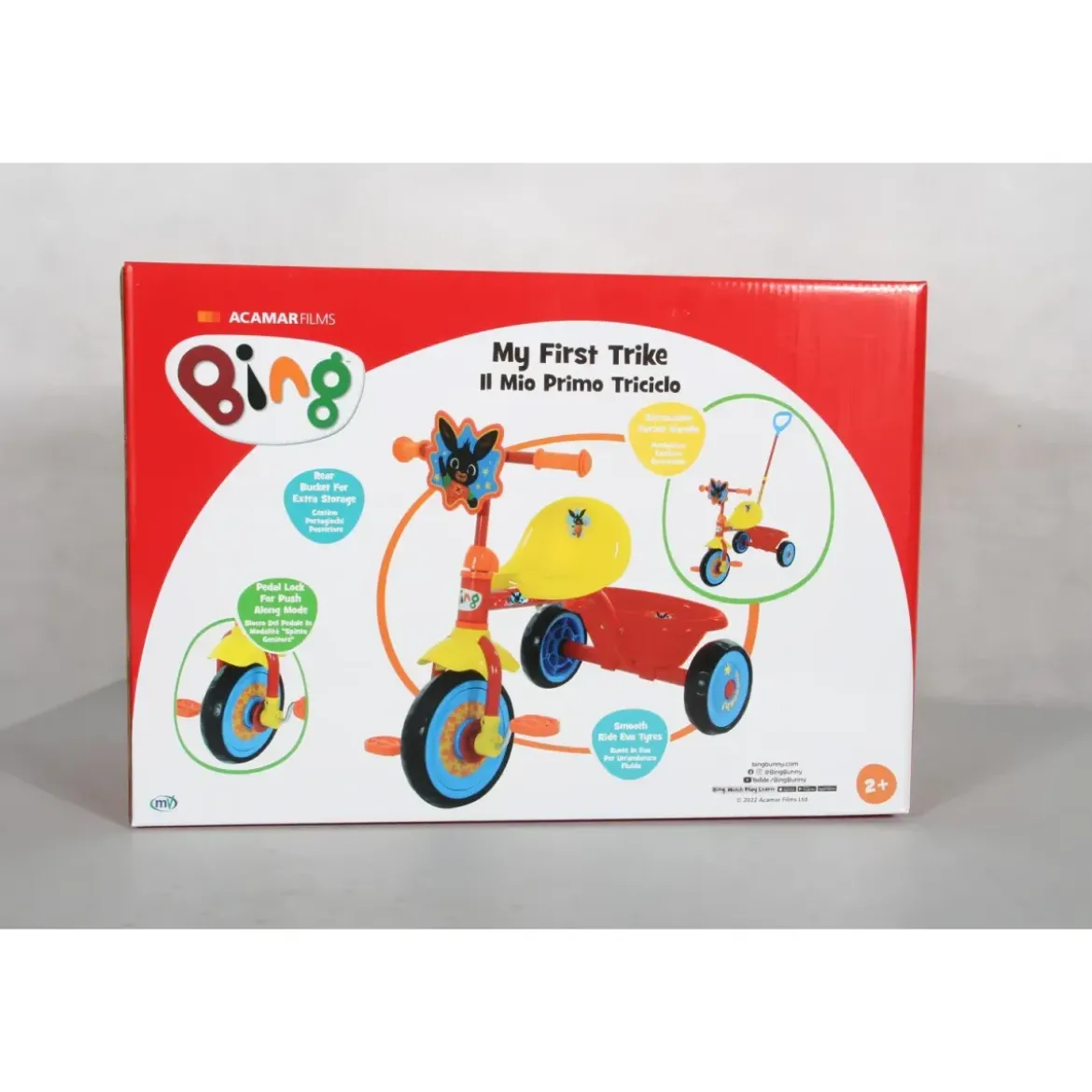 Triciclo per Bambini Maniglia Regolabile Removibile Bing Ruote EVA