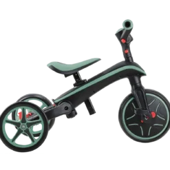 Triciclo Pieghevole 4 in 1 per Bambini Verde Oliva con Ruote EVA