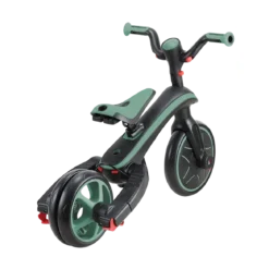 Triciclo Pieghevole 4 in 1 per Bambini Verde Oliva con Ruote EVA