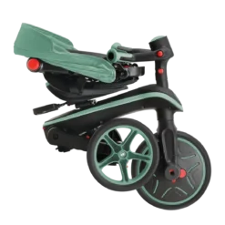 Triciclo Pieghevole 4 in 1 per Bambini Verde Oliva con Ruote EVA