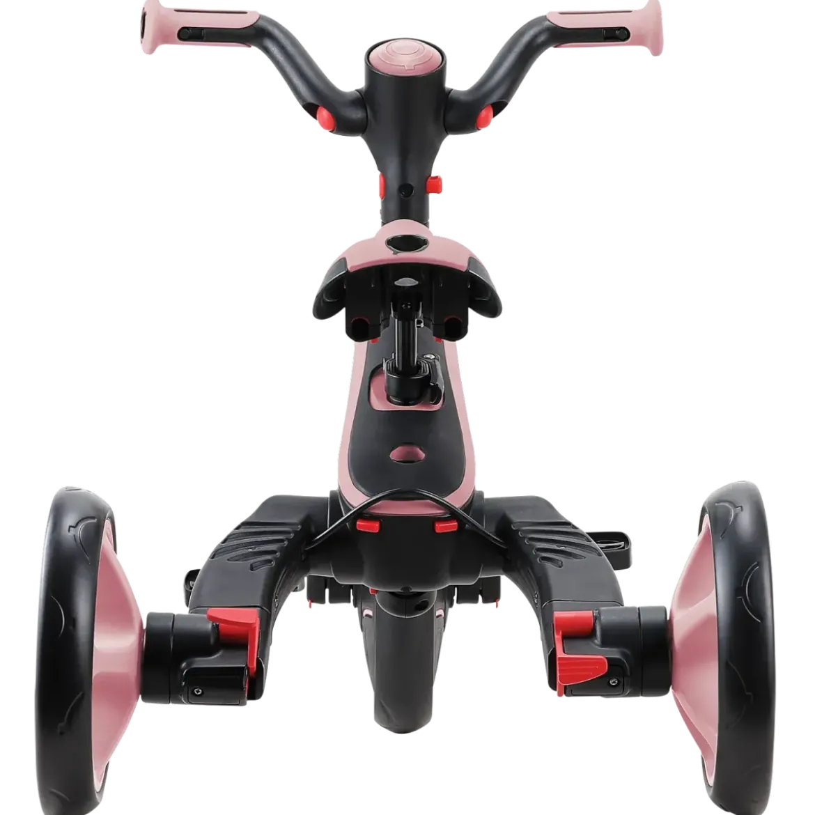 Triciclo Pieghevole 4 in 1 per Bambini Rosa Pastello con Ruote EVA