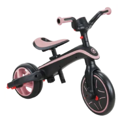 Triciclo Pieghevole 4 in 1 per Bambini Rosa Pastello con Ruote EVA