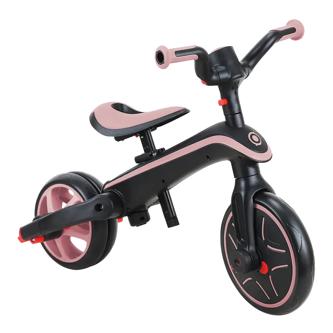 Triciclo Pieghevole 4 in 1 per Bambini Rosa Pastello con Ruote EVA