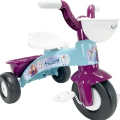 Triciclo Primi Passi per Bambini Frozen Disney 3 Ruote 2 Cestini