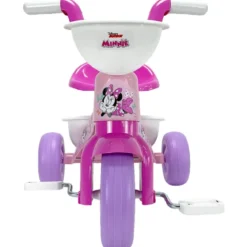 Triciclo Primi Passi per Bambini Minnie Disney 3 Ruote 2 Cestini