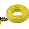 Tubo per Irrigazione PVC 15 m 1/2" Giallo Accessori Inclusi e 3 Strati