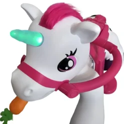 Unicorno Elettrico Cavalcabile 12V per Bambini con Luci e Suoni