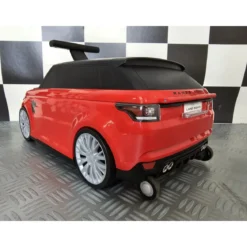 Valigia da Viaggio 2 in 1 Auto Range Rover Rossa Cavalcabile per Bambini