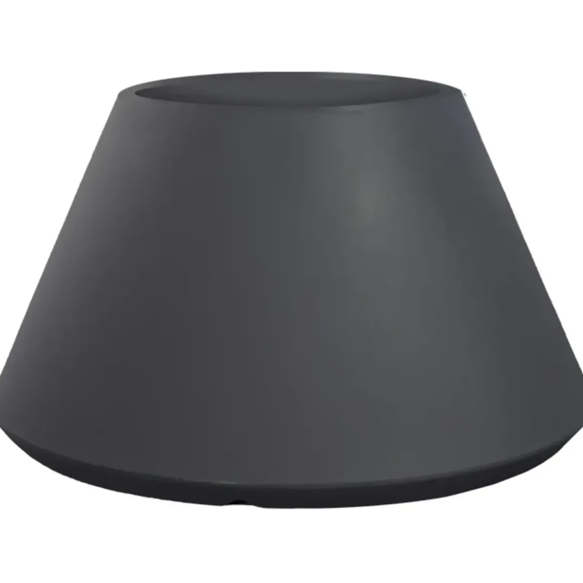 Vaso in Resina Antracite Rotazionale 60x35 cm Resistente Raggi UV