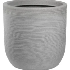 Vaso in Resina Beige 35x34 Resistente Raggi UV Materiale Riciclabile