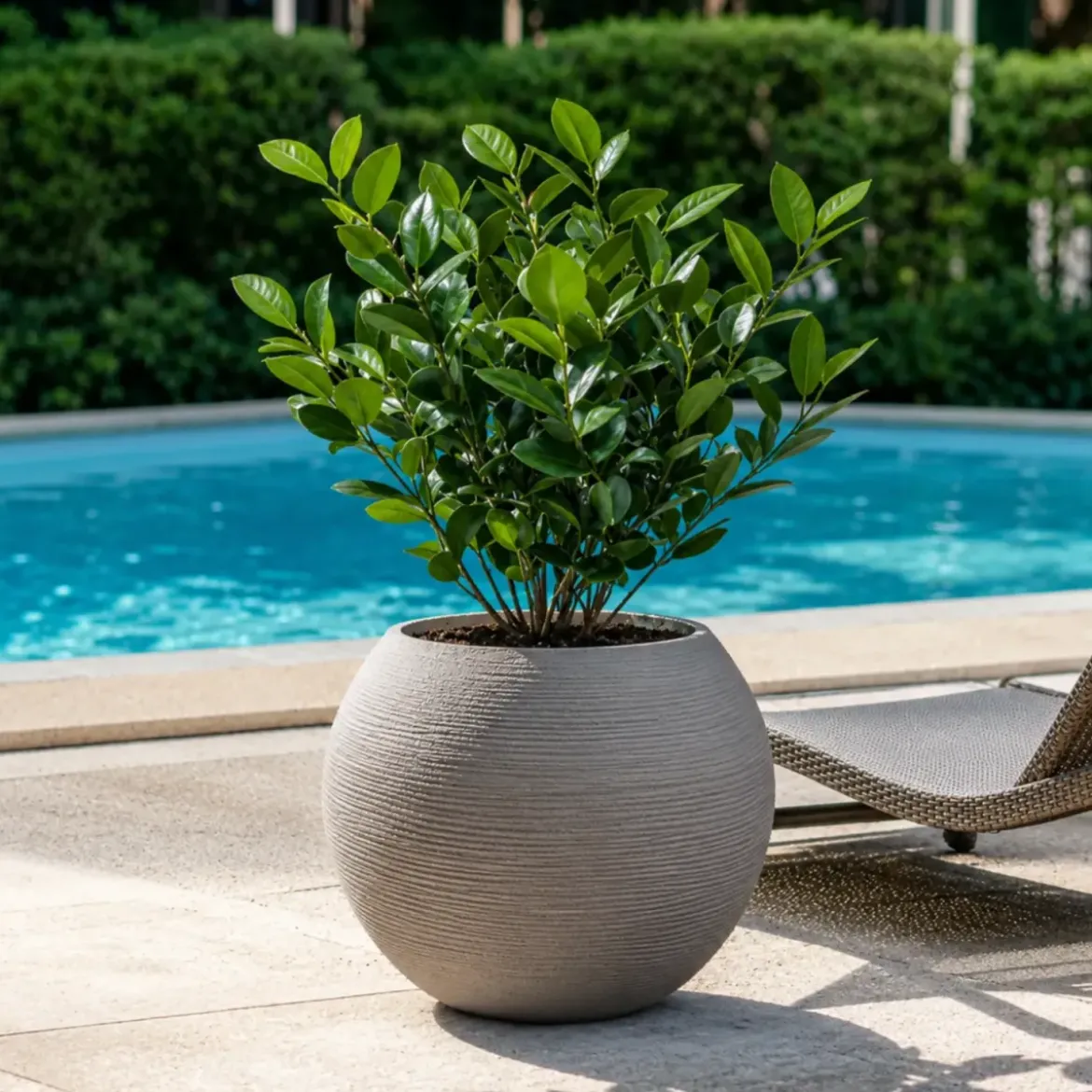 Vaso in Resina Beige 40x33 Rotazionale da Interno Esterno Atossico