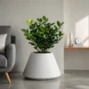 Vaso in Resina Bianco Rotazionale 60x35 cm Resistente Raggi UV