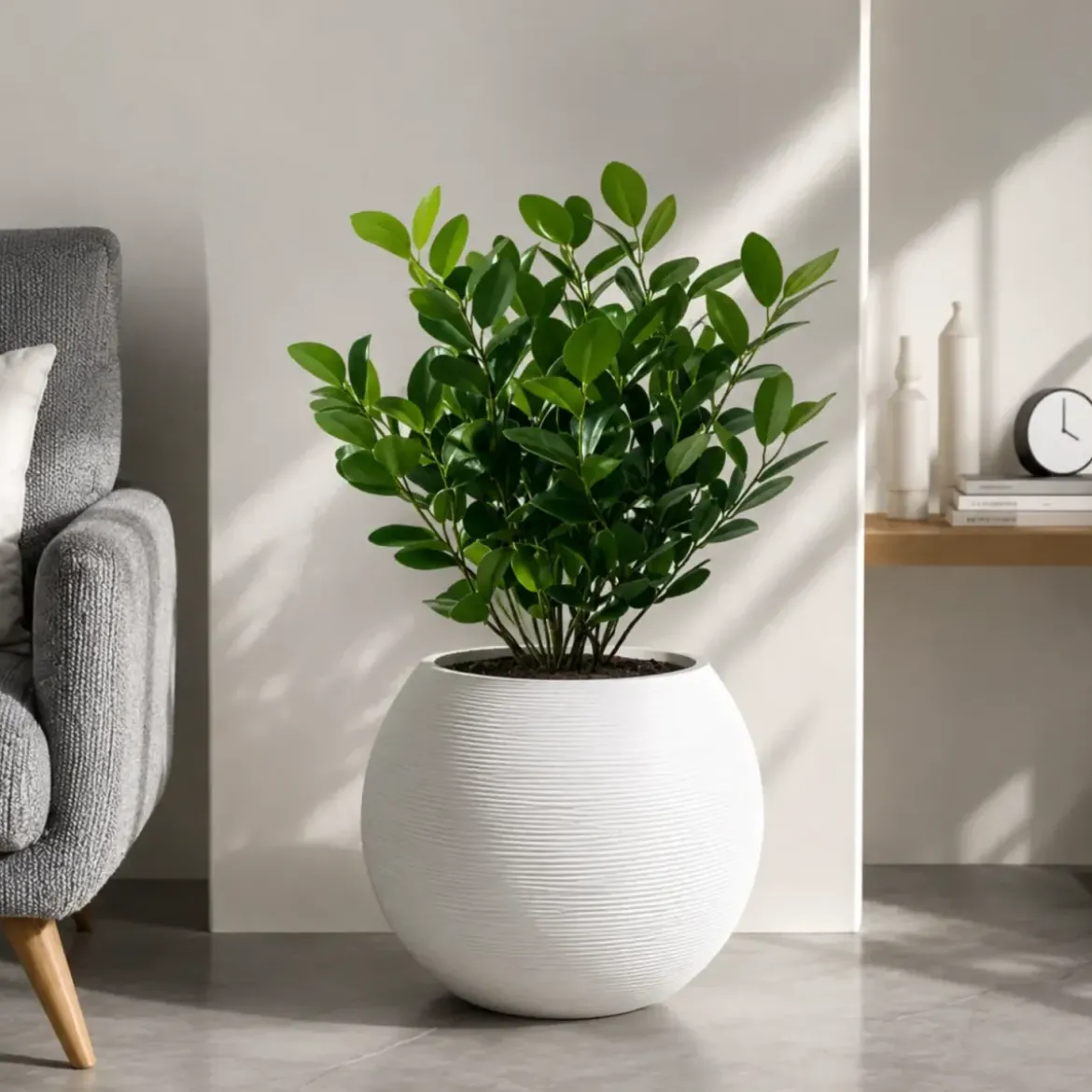 Vaso in Resina Bianco 40x33 Rotazionale da Interno Esterno Atossico