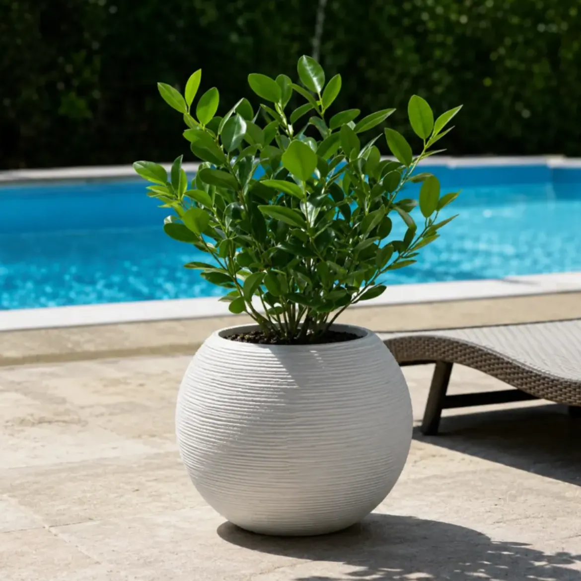 Vaso in Resina Bianco 40x33 Rotazionale da Interno Esterno Atossico