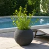 Vaso in Resina Grigio 40x33 Rotazionale da Interno Esterno Atossico
