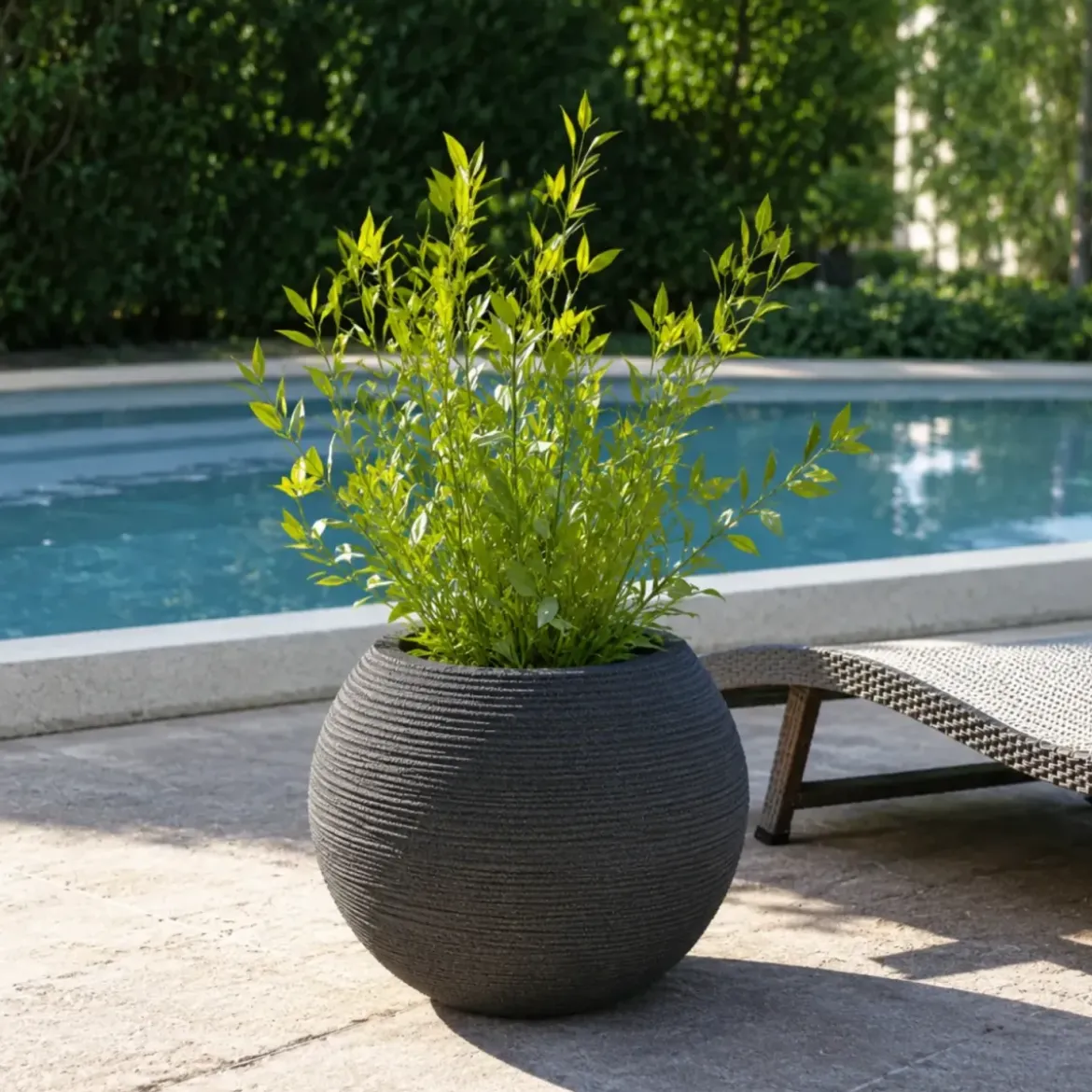 Vaso in Resina Grigio 40x33 Rotazionale da Interno Esterno Atossico