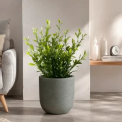 Vaso in Resina Verde 35x34 Resistente Raggi UV Materiale Riciclabile