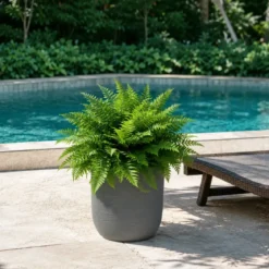 Vaso in Resina Verde 35x34 Resistente Raggi UV Materiale Riciclabile