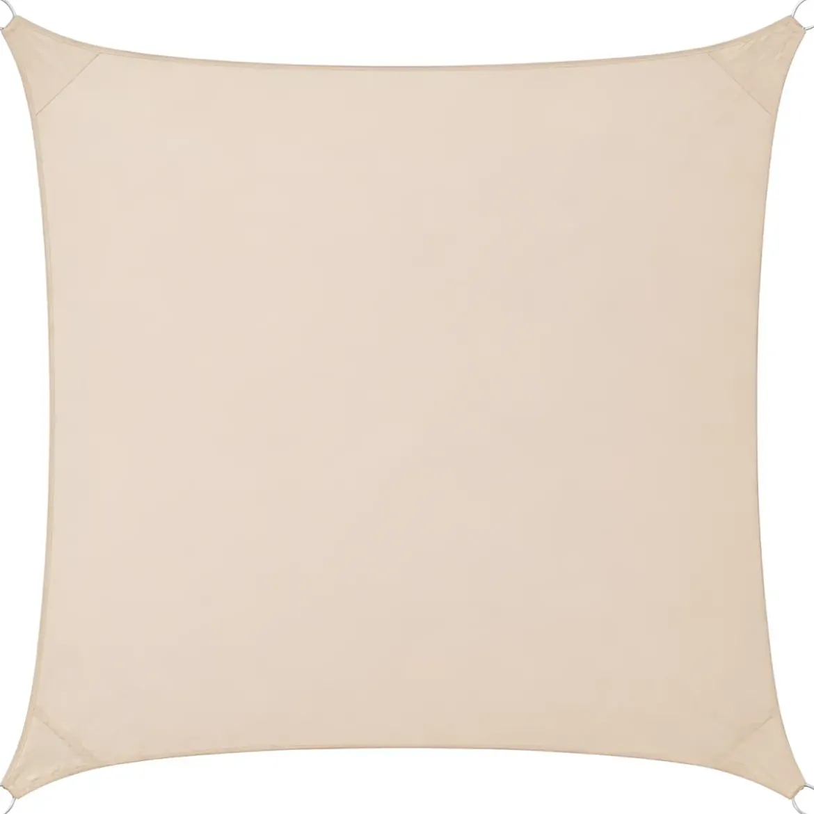 Vela Ombreggiante Idrorepellente 360x360 cm Beige Quadrato da Esterno