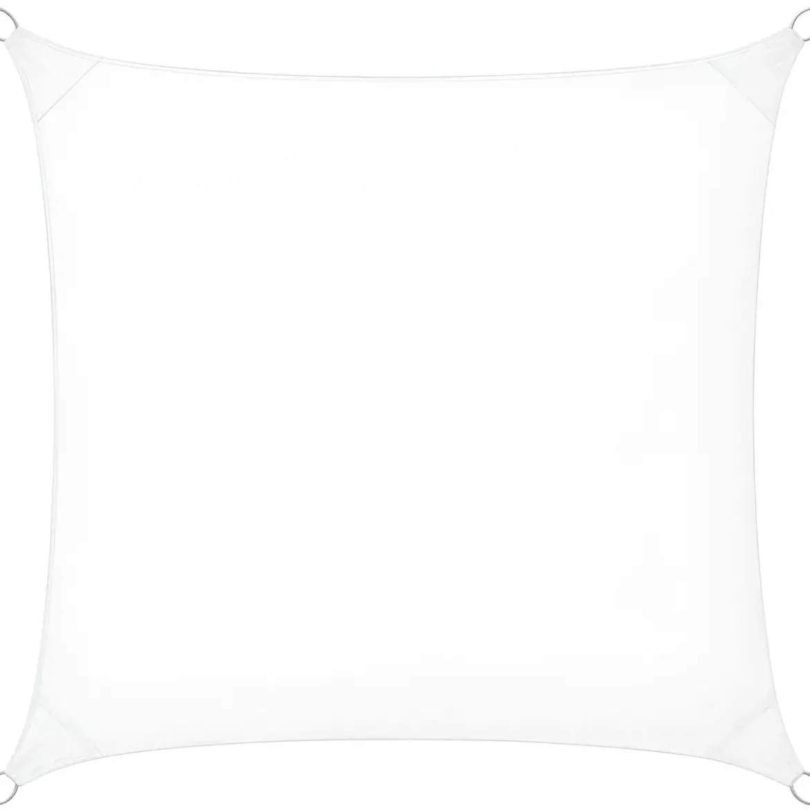 Vela Ombreggiante Idrorepellente 360x360 cm Bianco Quadrato da Esterno