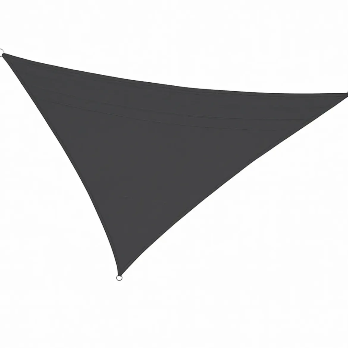 Vela Ombreggiante Triangolare Antracite 5x5x5 m Cucitura Rinforzata