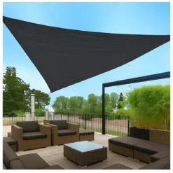 Vela Ombreggiante Triangolare 3x3x3 m Antracite per Giardino e Terrazzo
